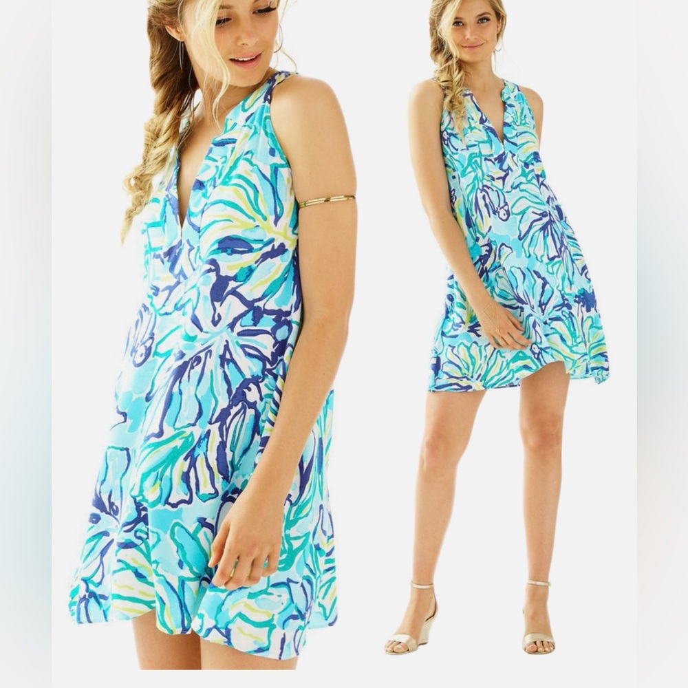 Lilly Pulitzer swing dress Achelle dress pool blue stay cool